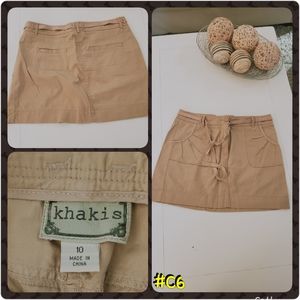 Khaki cute light mini skirt sz 10